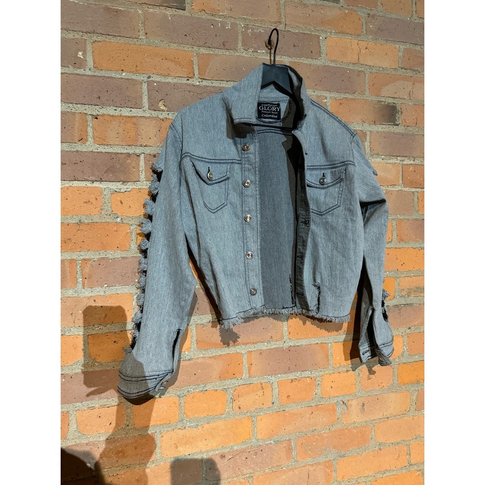 Denim Crop Jacket - Picture 2 of 7